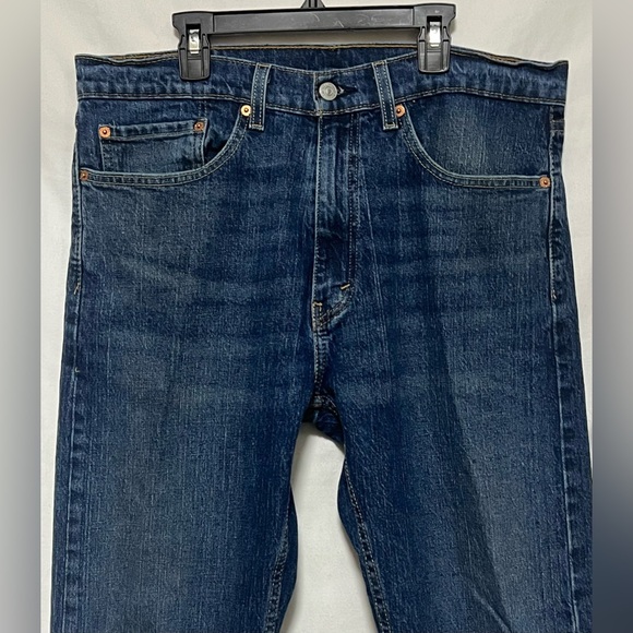 Levi's 505 Regular Fit Straight Leg Low-Stretch Denim Jeans Classic - Picture 5 of 11